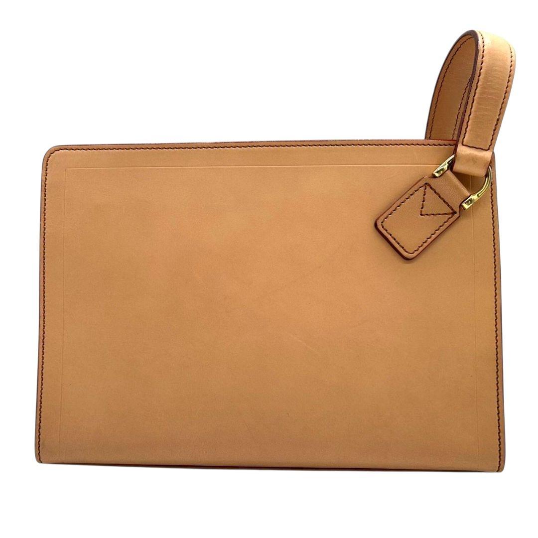 アートウェイ クラッチバッグ 茶 自立可 ARTWAY レザー s20 本革 ブラウン ベージュ ゴールド金具