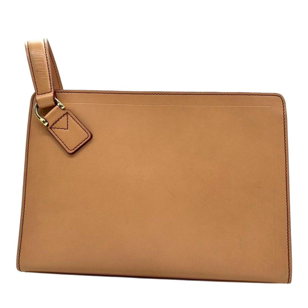 アートウェイ クラッチバッグ 茶 自立可 ARTWAY レザー s20 本革 ブラウン ベージュ ゴールド金具