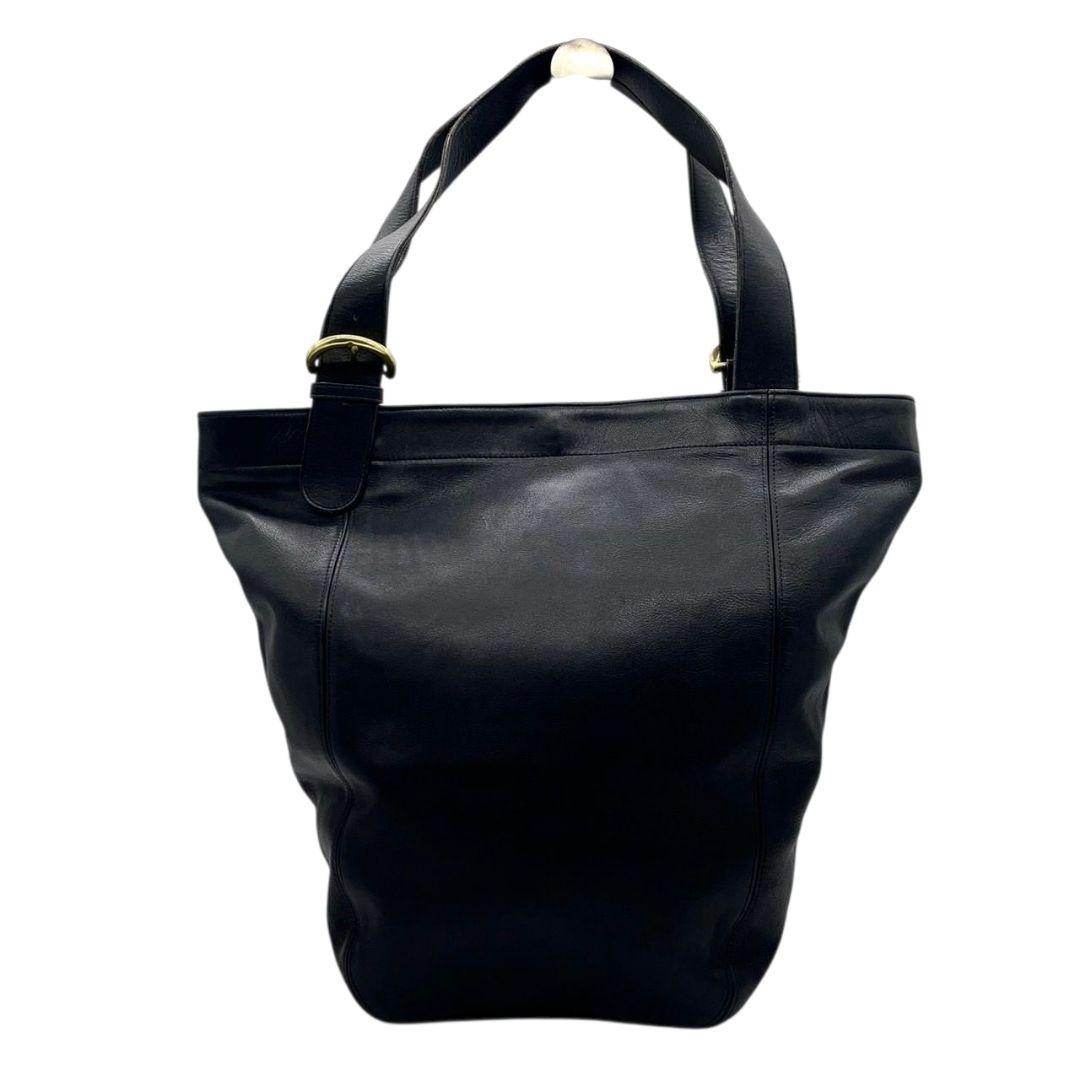 コーチ トートバッグ 黒 オールドコーチ ワンショル A4収納 COACH u12 ハンドバッグ レザー 本革 肩掛け可 肩かけ可 ゴールド金具 ロゴタグ ブラック 上品 クラシック デイリーユース