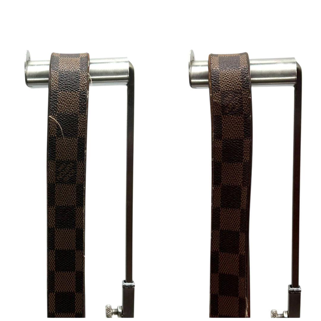 ルイヴィトン ベルト 茶 ブラウン ダミエ サンチュール ロゴプレート PX-1 レザー 本革 高級 ブランド メンズ LOUIS VUITTON