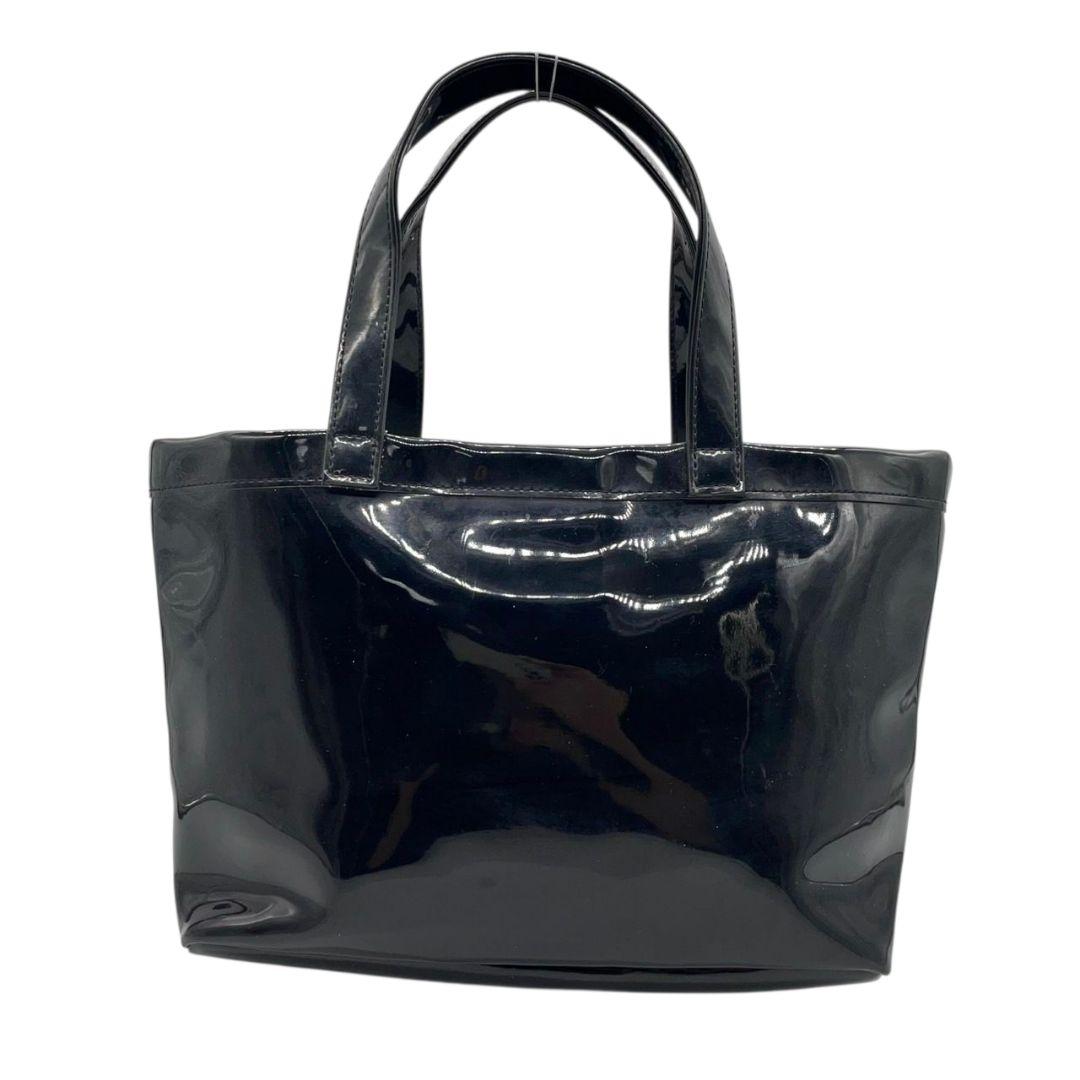 美品 シーバイクロエ トートバッグ 黒 デカロゴ シリコン SEE BY CHLOE u15 ワンショルダー ハンドバッグ ブラック ゴールド金具 肩掛け可 カジュアル モード おしゃれ