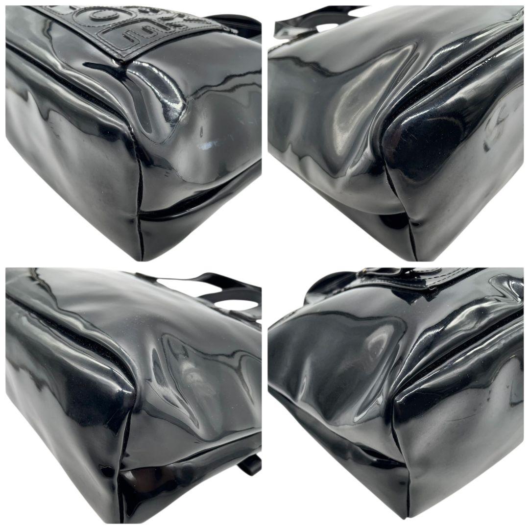 美品 シーバイクロエ トートバッグ 黒 デカロゴ シリコン SEE BY CHLOE u15 ワンショルダー ハンドバッグ ブラック ゴールド金具 肩掛け可 カジュアル モード おしゃれ