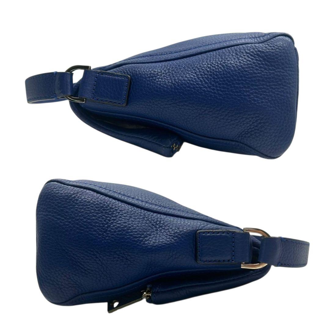 ケイトスペード kate spade ショルダーバッグ 紺 ネイビー フラップ 2way 斜め掛け可 レザー 本革 ハンドバッグ トートバッグ ロゴプレート シルバー金具 s63 レディース