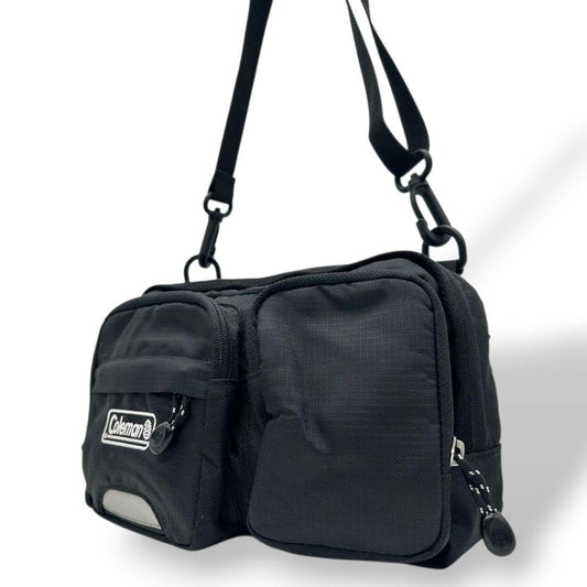 コールマン Coleman ショルダーバッグ ウエストポーチ ボディバッグ 黒 ブラック ロゴ 2way ナイロン 斜め掛け可 s32 メンズ レディース