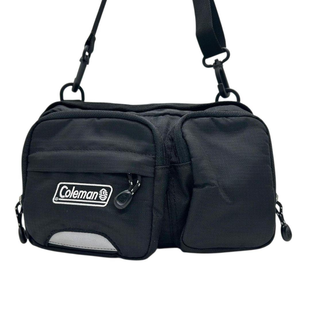 コールマン Coleman ショルダーバッグ ウエストポーチ ボディバッグ 黒 ブラック ロゴ 2way ナイロン 斜め掛け可 s32 メンズ レディース