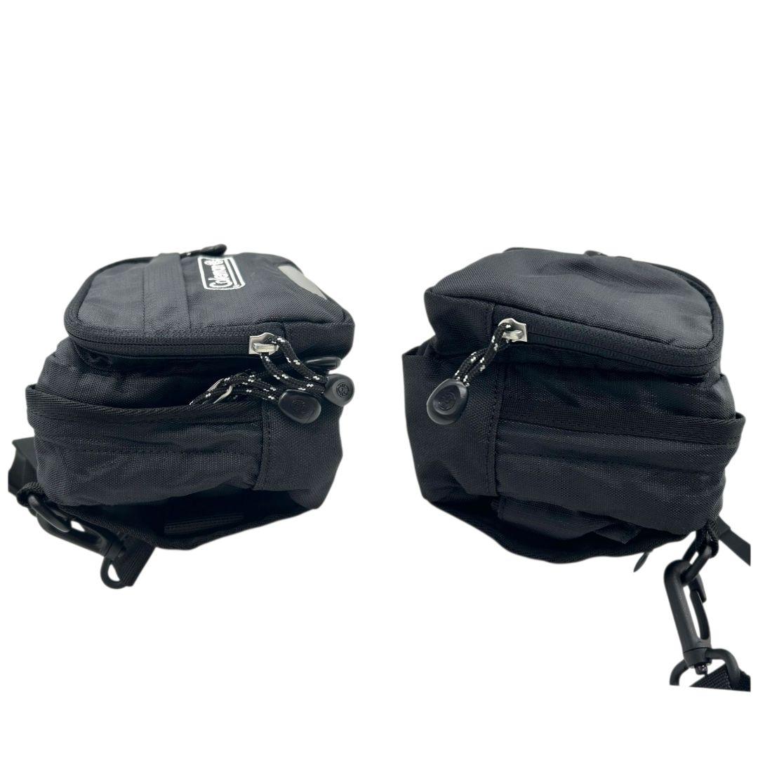 コールマン Coleman ショルダーバッグ ウエストポーチ ボディバッグ 黒 ブラック ロゴ 2way ナイロン 斜め掛け可 s32 メンズ レディース