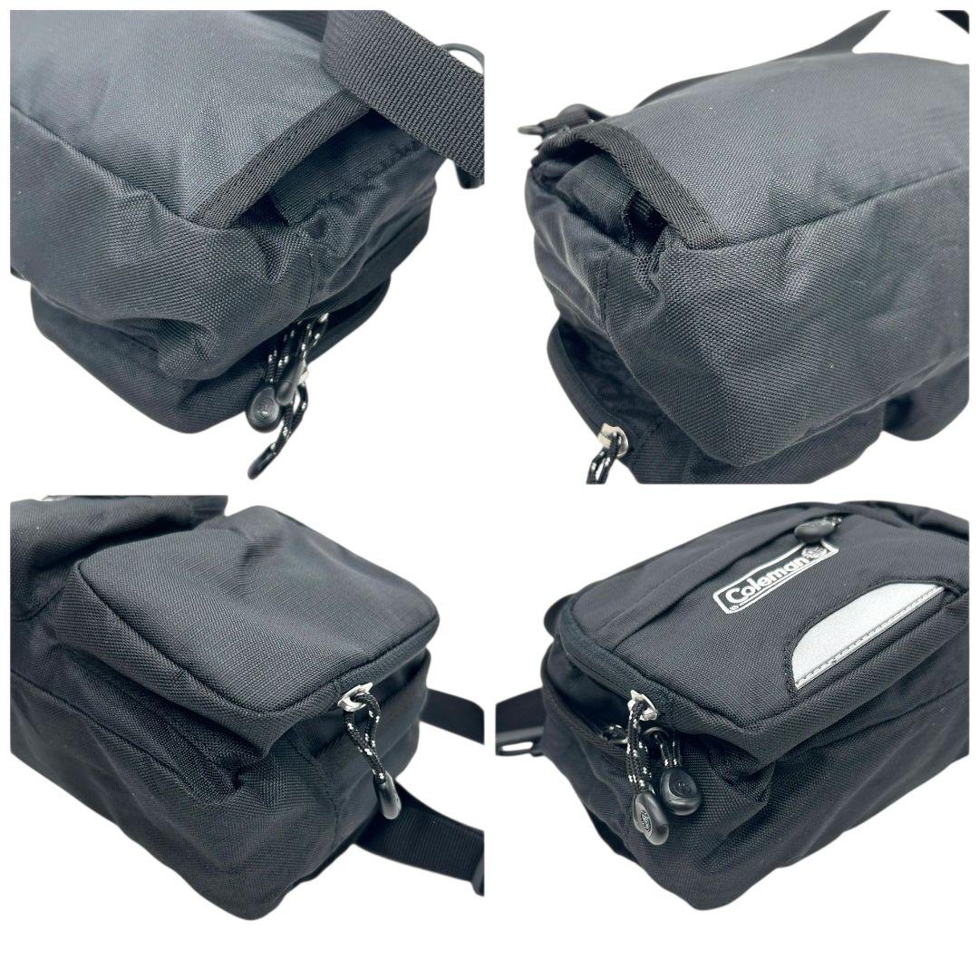 コールマン Coleman ショルダーバッグ ウエストポーチ ボディバッグ 黒 ブラック ロゴ 2way ナイロン 斜め掛け可 s32 メンズ レディース