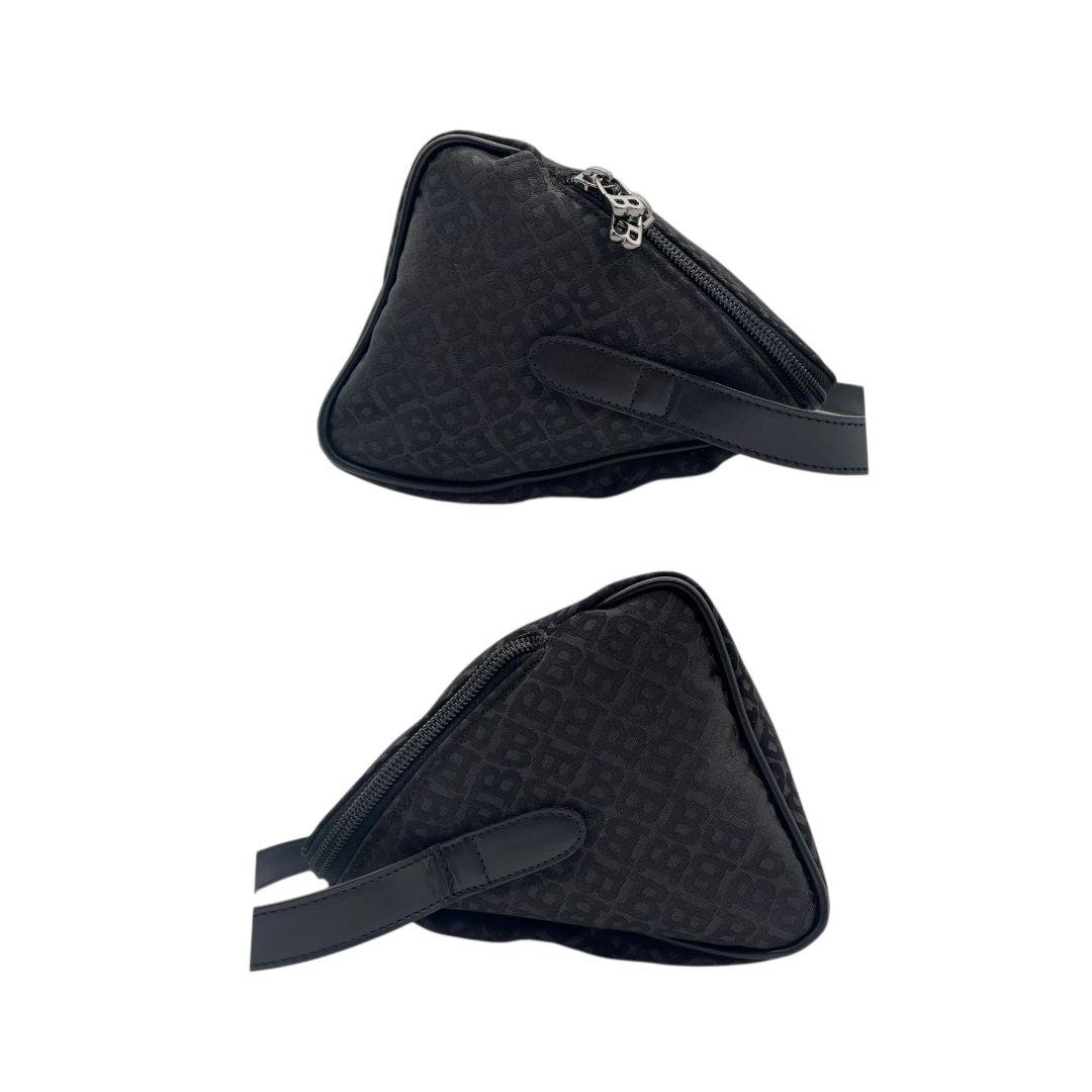 BALLY バリー ハンドバッグ ブラック 黒 総柄 キャンバス レザー 本革 トートバッグ ロゴプレート シルバー金具 2321-99 u17 レディース ビジネス 上品 高級感