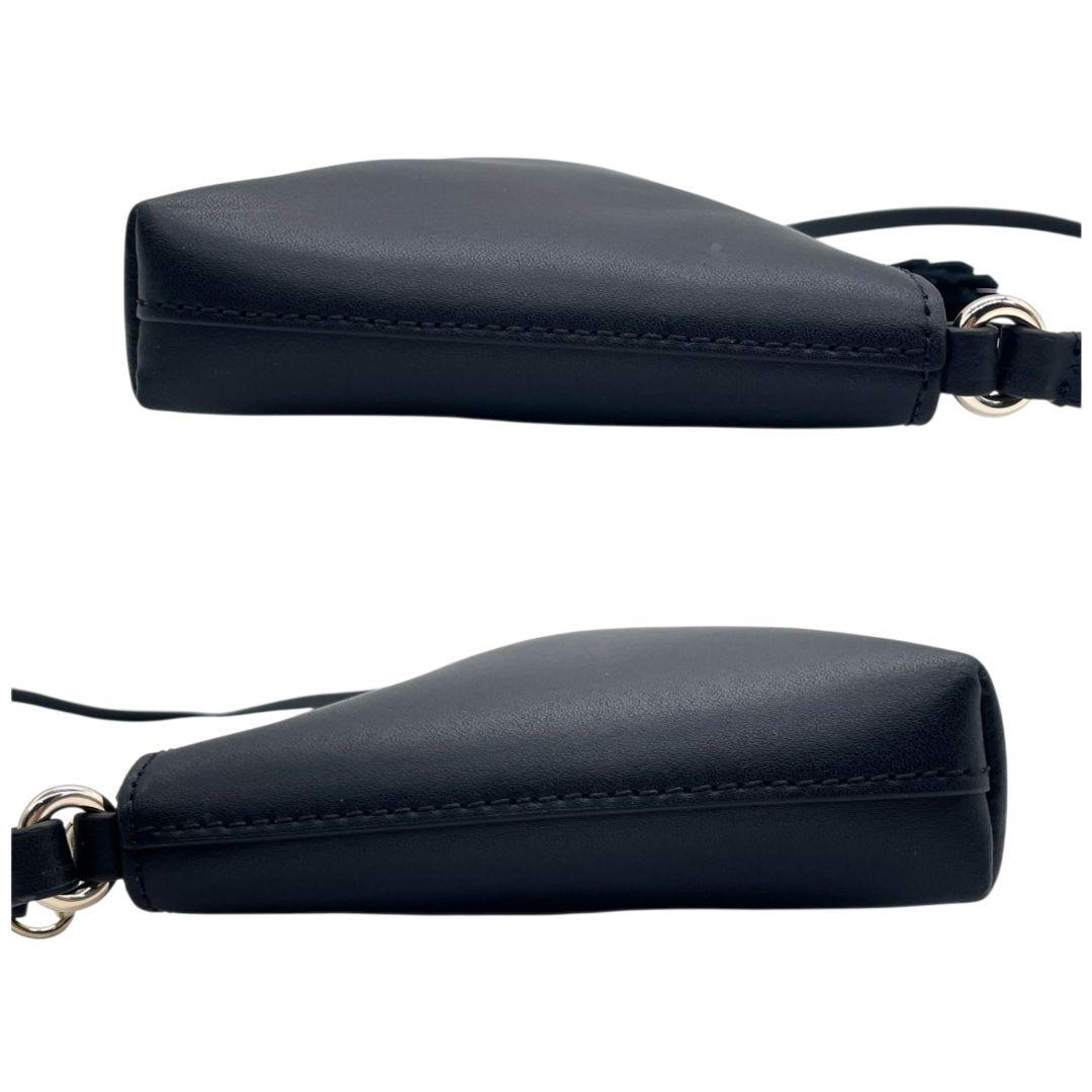 ケイトスペード　ショルダーバッグ　黒　ロゴ　レザー　斜め掛け可　u17　本革　ブラック　ゴールド金具　kate spade