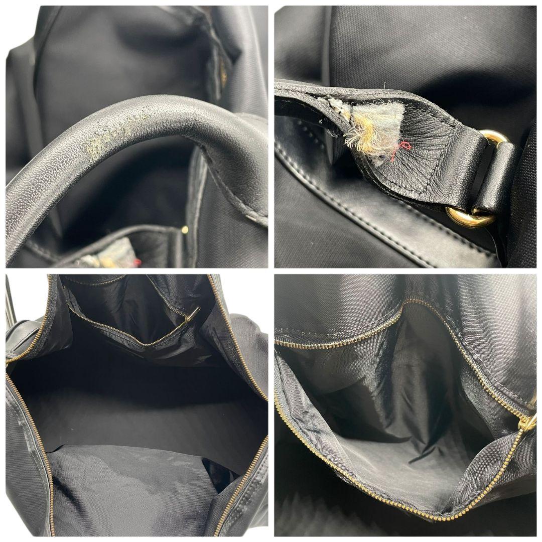 ヴァレンティノガラヴァーニ ボストンバッグ 黒 Vロゴ 2way キャンバス X トートバッグ ハンドバッグ A4収納 レザー 本革 自立可 斜め掛け可 ワンショルダー ブラック Valentino Garavani