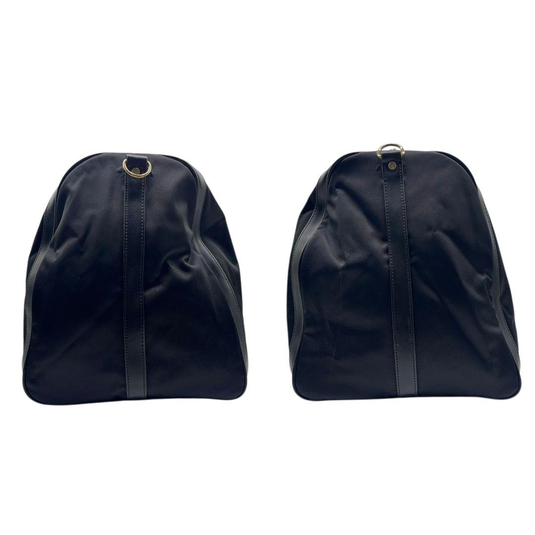 ヴァレンティノガラヴァーニ ボストンバッグ 黒 Vロゴ 2way キャンバス X トートバッグ ハンドバッグ A4収納 レザー 本革 自立可 斜め掛け可 ワンショルダー ブラック Valentino Garavani