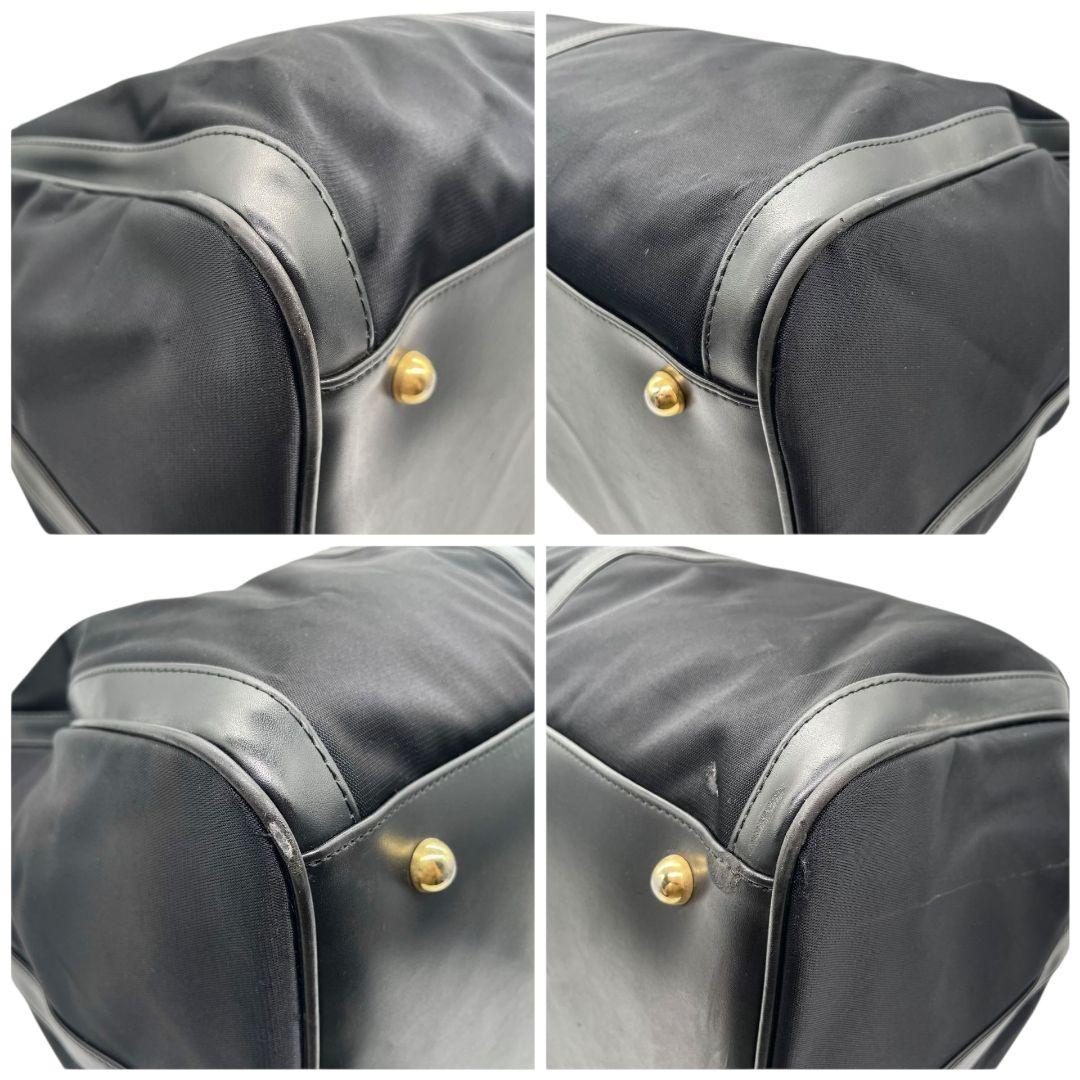 ヴァレンティノガラヴァーニ ボストンバッグ 黒 Vロゴ 2way キャンバス X トートバッグ ハンドバッグ A4収納 レザー 本革 自立可 斜め掛け可 ワンショルダー ブラック Valentino Garavani