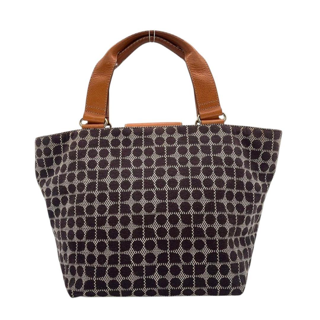 ケイトスペード トートバッグ 茶 ブラウン 赤 レッド ドット柄 ハンドバッグ A4収納可 キャンバス レザー 本革 ゴールド金具 ロゴプレート kate spade おしゃれ 通勤 通学