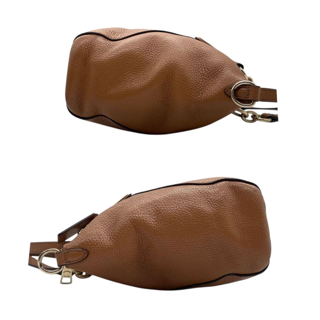 コーチ ハンドバッグ 茶 2way チェーン 斜め掛け可 レザー ロゴ s9 本革 ショルダーバッグ トートバッグ ブラウン ゴールド金具 ロゴタグ F28993