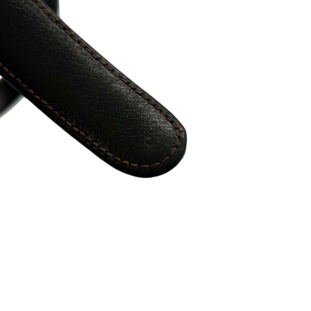 セリーヌ ベルト 茶 ブラウン サルキー 馬車金具 PX-2 レザー 本革 ゴールド金具 ロゴ 高級 ブランド レディース メンズ CELINE