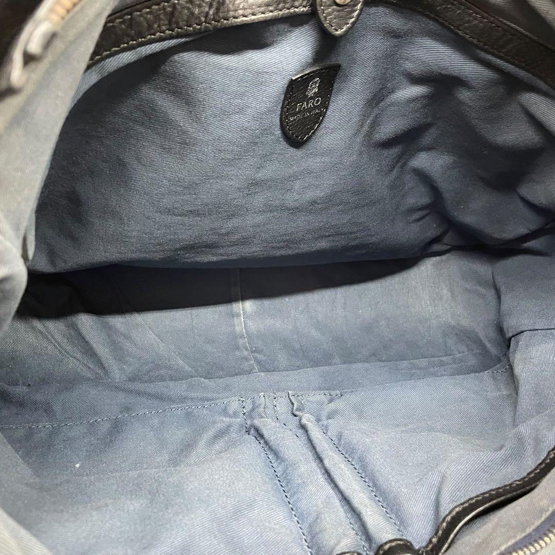 FARO トートバッグ ブラック Cartello Tote Large しぼ革 自立型 A4収納 フォーマル u15 本革 レザー ハンドバッグ ワンショルダーバッグ 肩掛け メンズ レディース ユニセックス 高級革 シルバー金具 ビジネス ファーロ