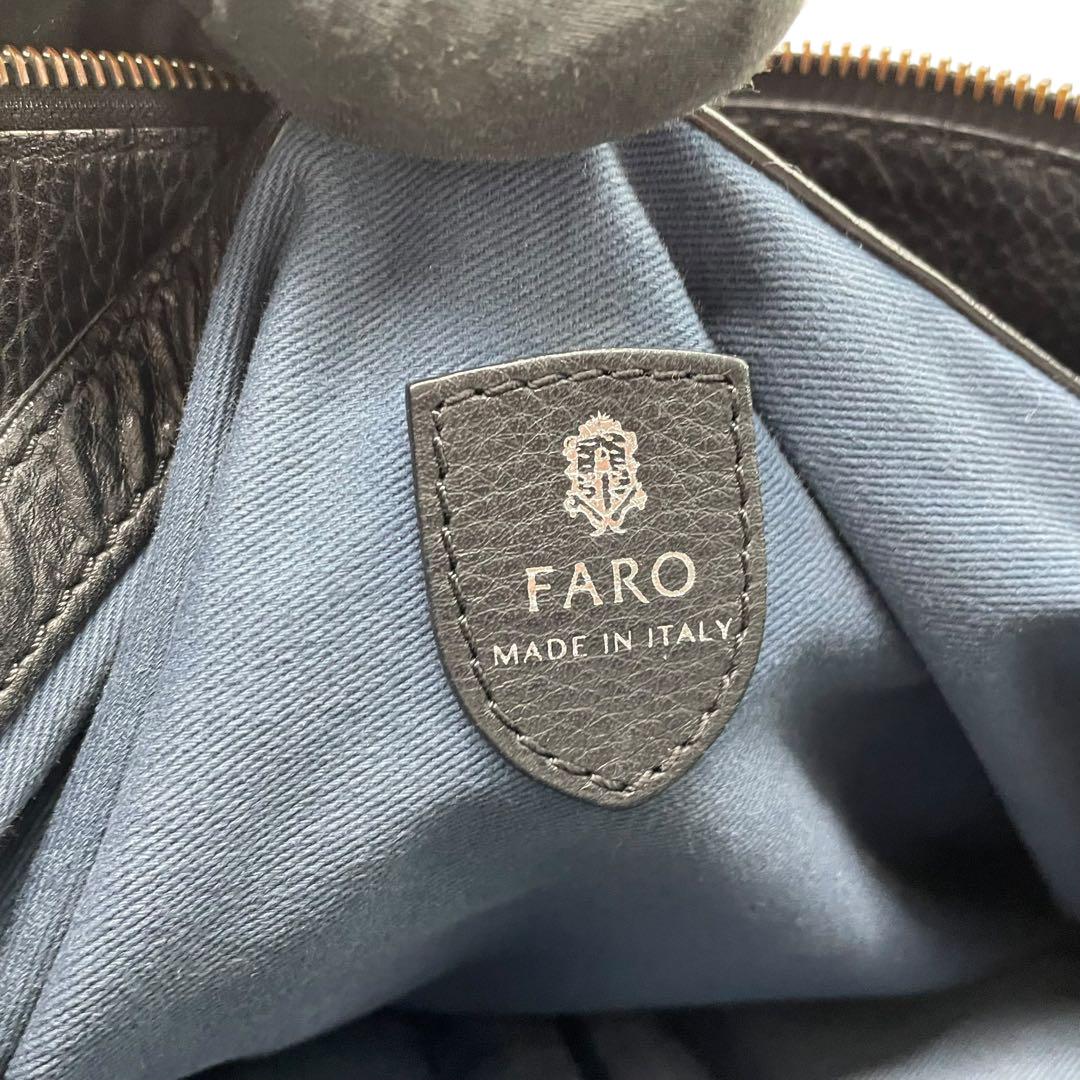 FARO トートバッグ ブラック Cartello Tote Large しぼ革 自立型 A4収納 フォーマル u15 本革 レザー ハンドバッグ ワンショルダーバッグ 肩掛け メンズ レディース ユニセックス 高級革 シルバー金具 ビジネス ファーロ