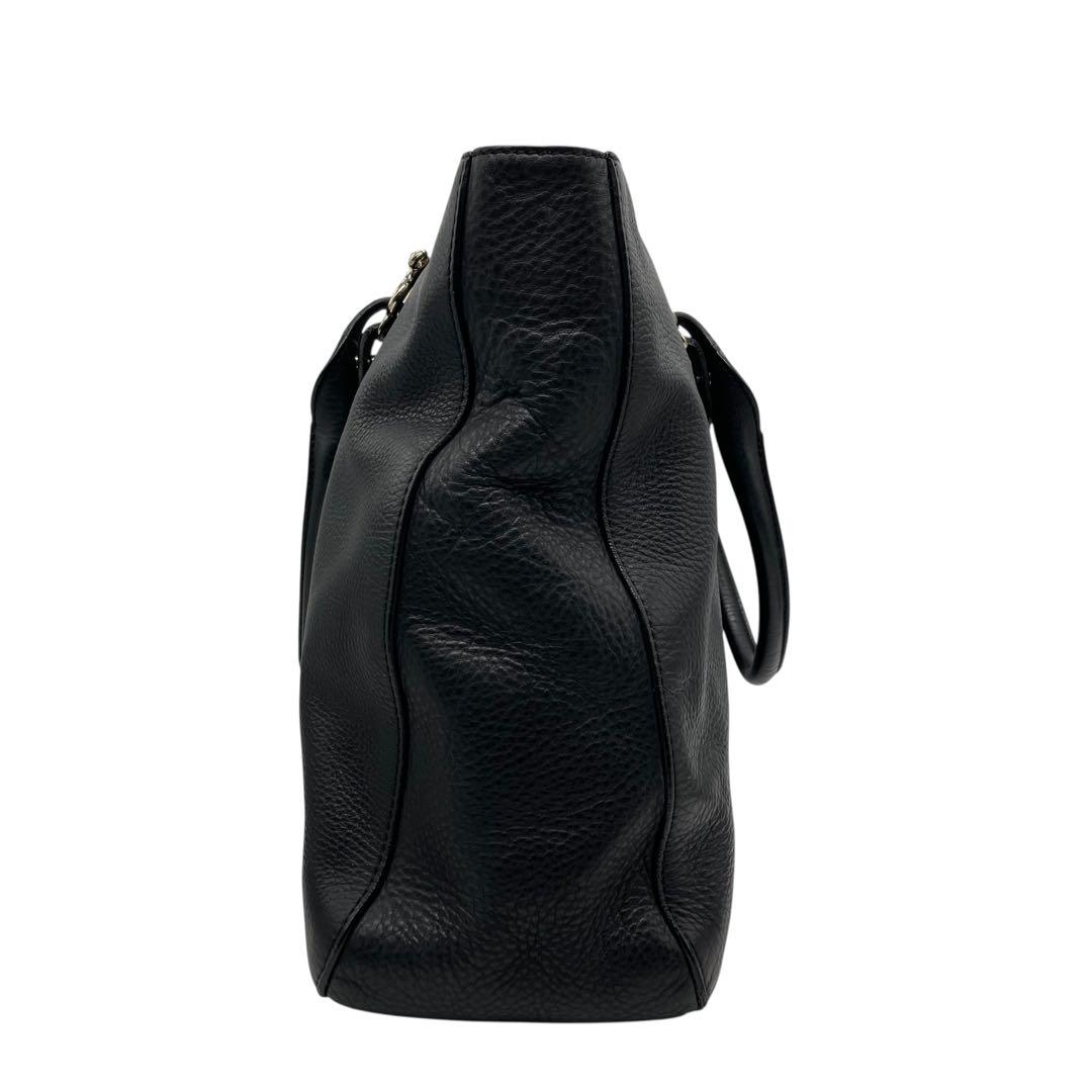 FARO トートバッグ ブラック Cartello Tote Large しぼ革 自立型 A4収納 フォーマル u15 本革 レザー ハンドバッグ ワンショルダーバッグ 肩掛け メンズ レディース ユニセックス 高級革 シルバー金具 ビジネス ファーロ