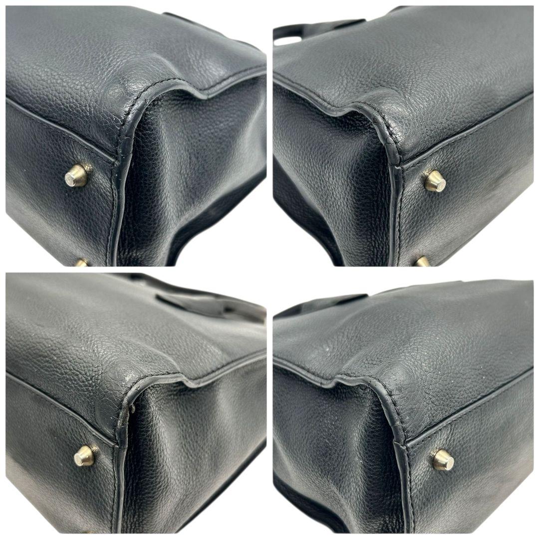 フルラ FURLA ハンドバッグ 黒 ブラック ロゴ 2way A4収納 自立可 レザー 本革 トートバッグ ショルダーバッグ 斜め掛け可 ゴールド金具 s62 レディース