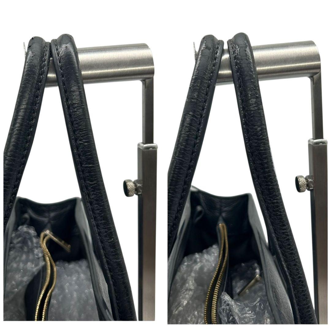 フルラ FURLA ハンドバッグ 黒 ブラック ロゴ 2way A4収納 自立可 レザー 本革 トートバッグ ショルダーバッグ 斜め掛け可 ゴールド金具 s62 レディース