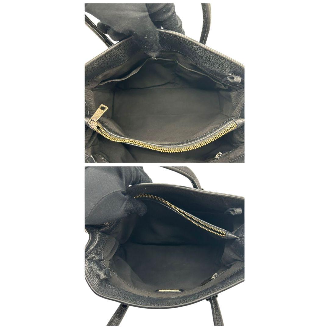 フルラ FURLA ハンドバッグ 黒 ブラック ロゴ 2way A4収納 自立可 レザー 本革 トートバッグ ショルダーバッグ 斜め掛け可 ゴールド金具 s62 レディース