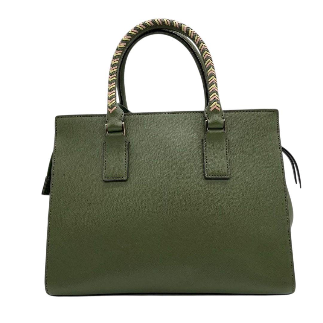 ケイトスペード ハンドバッグ 緑 タッセル 2way ショルダーバッグ レザー u12 トートバッグ 本革 グリーン イエロー ピンク 自立可 斜め掛け可 ゴールド金具 kate spade 上品 可愛い