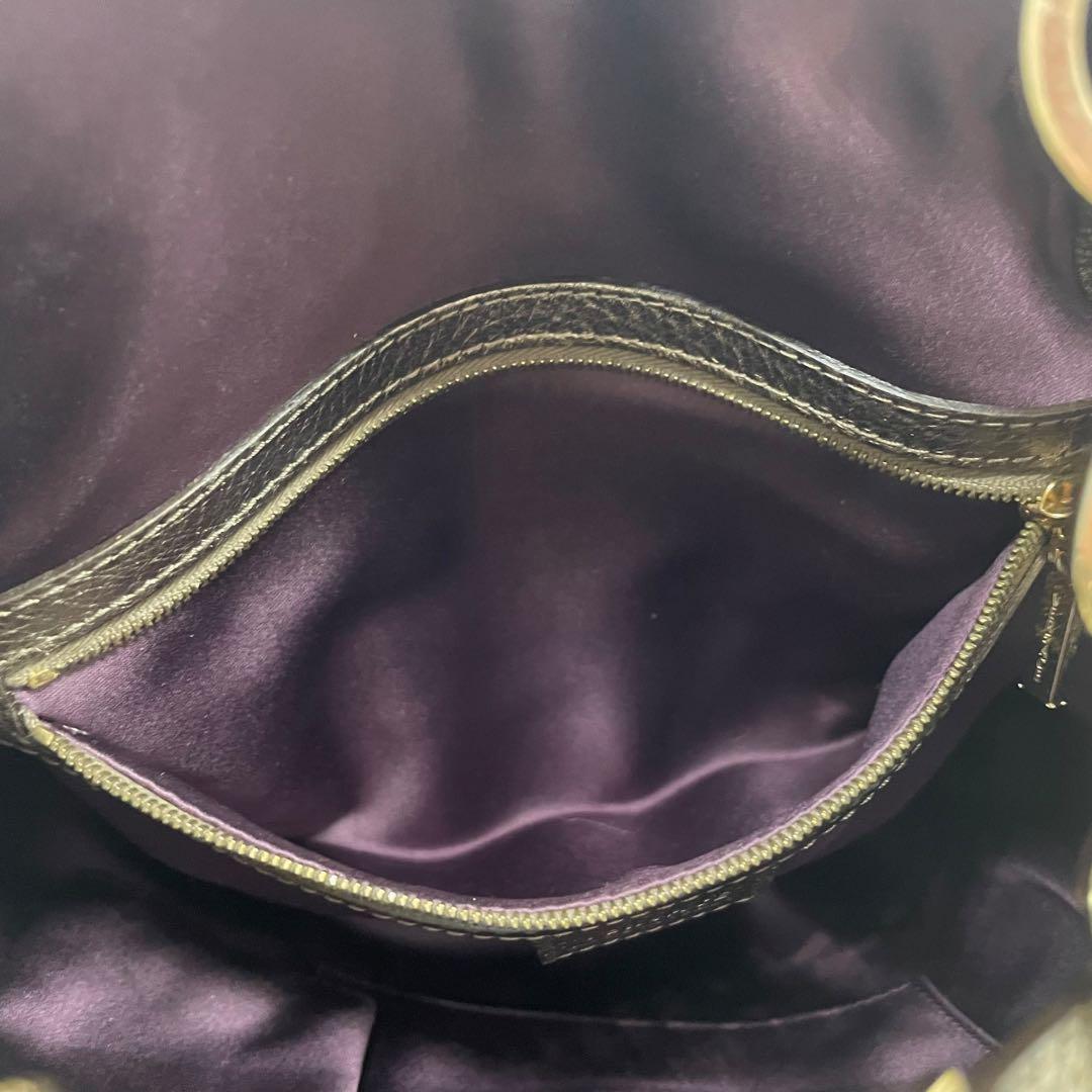 ヴェルサーチ トートバッグ グレー シルバー ブロンズ グラデーションカラー 編み込み レザー T5 肩掛け ワンショルダーバッグ ハンドバッグ ゴールド金具 ロゴ刻印 VERSACE